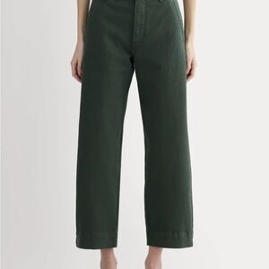 EVERLANE Utility Straight Leg Pants Forest Green
